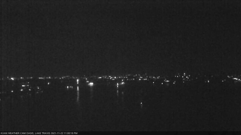 Lake Travis webcam, November 22, 2021 11:00 PM CT