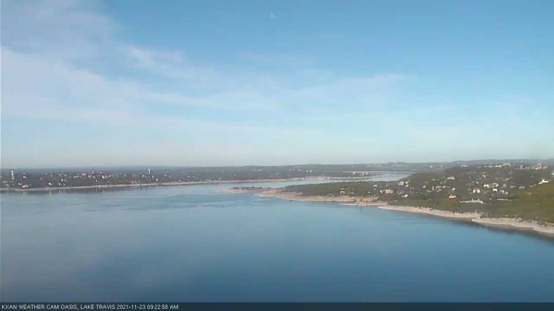 Lake Travis webcam, November 23, 2021 9:25 AM CT