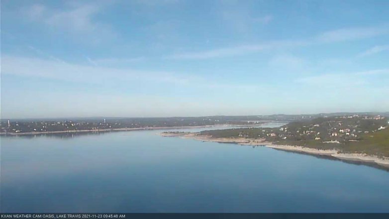 Lake Travis webcam, November 23, 2021 9:45 AM CT