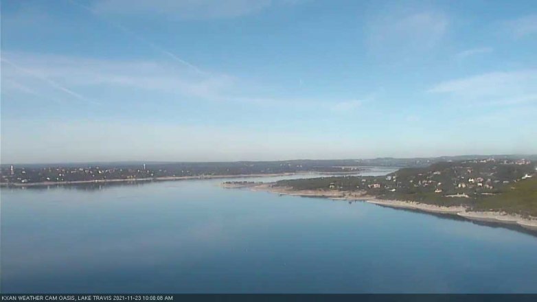 Lake Travis webcam, November 23, 2021 10:00 AM CT