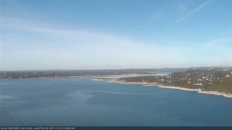 Lake Travis webcam, November 23, 2021 11:00 AM CT