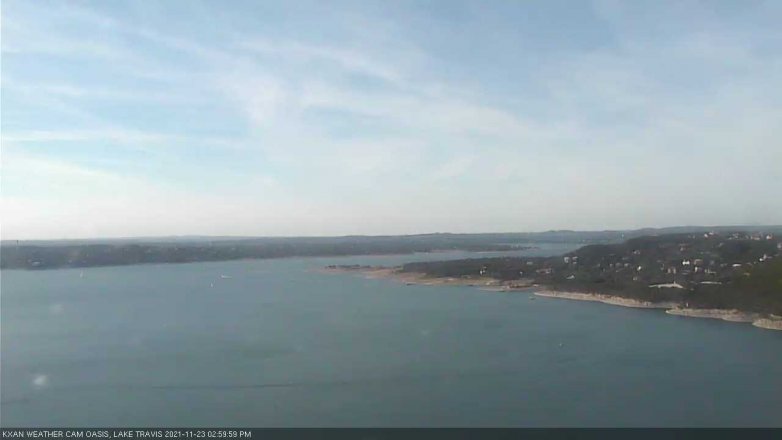 Lake Travis webcam, November 23, 2021 3:00 PM CT