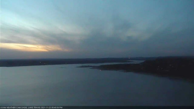 Lake Travis webcam, November 23, 2021 5:45 PM CT