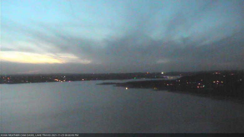 Lake Travis webcam, November 23, 2021 6:00 PM CT