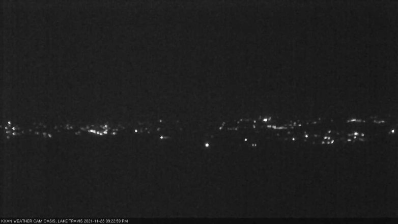 Lake Travis webcam, November 23, 2021 9:25 PM CT