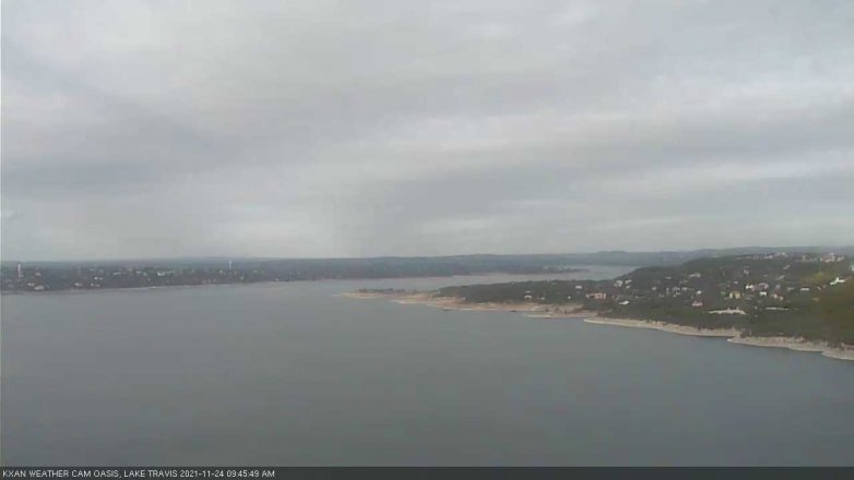 Lake Travis webcam, November 24, 2021 9:45 AM CT