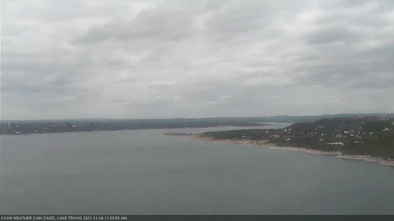 Lake Travis webcam, November 24, 2021 12:00 PM CT