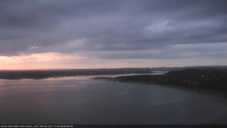 Lake Travis webcam, November 24, 2021 5:45 PM CT