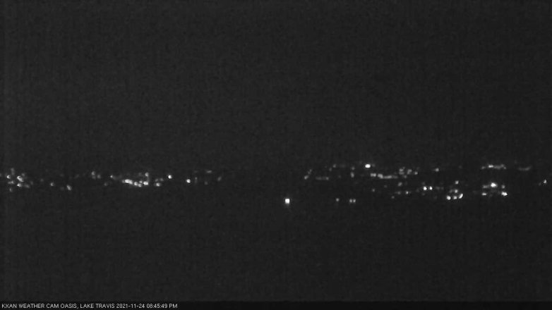 Lake Travis webcam, November 24, 2021 8:45 PM CT