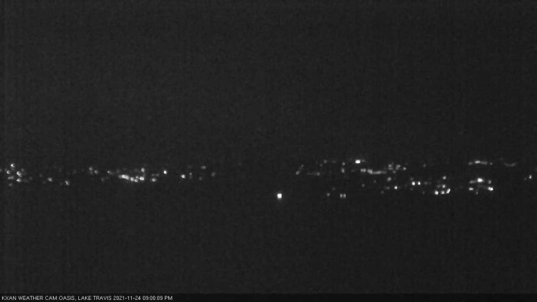 Lake Travis webcam, November 24, 2021 9:00 PM CT