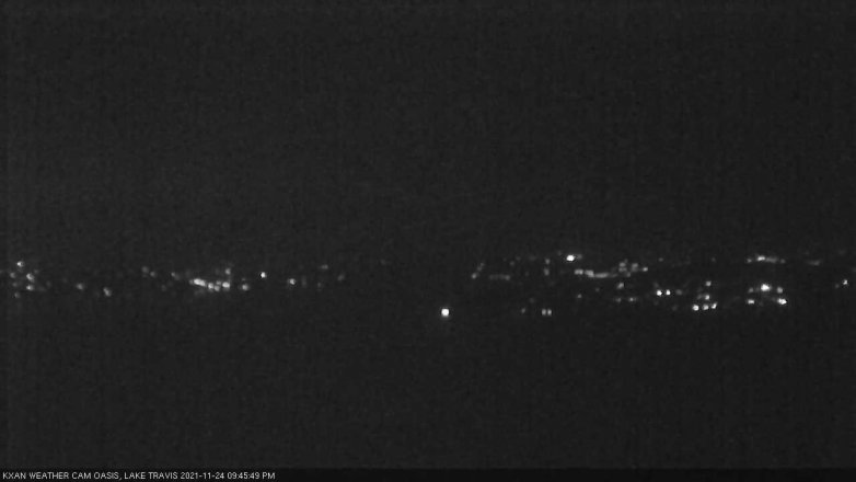 Lake Travis webcam, November 24, 2021 9:45 PM CT