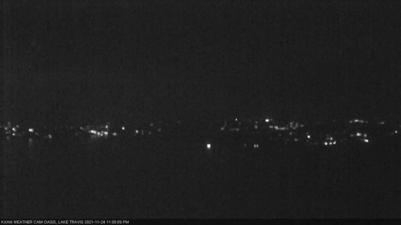 Lake Travis webcam, November 24, 2021 11:00 PM CT