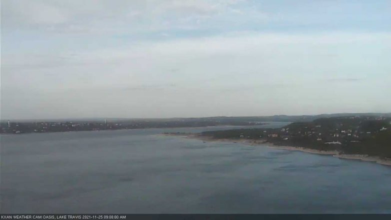 Lake Travis webcam, November 25, 2021 9:00 AM CT