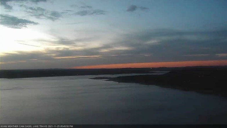 Lake Travis webcam, November 25, 2021 5:45 PM CT
