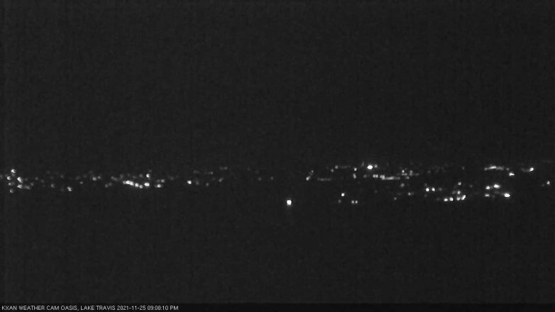 Lake Travis webcam, November 25, 2021 9:00 PM CT