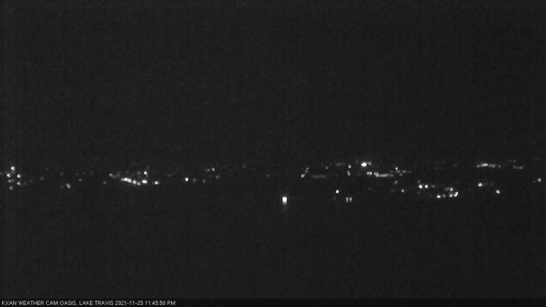 Lake Travis webcam, November 25, 2021 11:45 PM CT