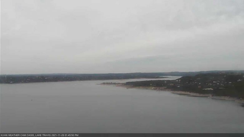 Lake Travis webcam, November 26, 2021 1:45 PM CT