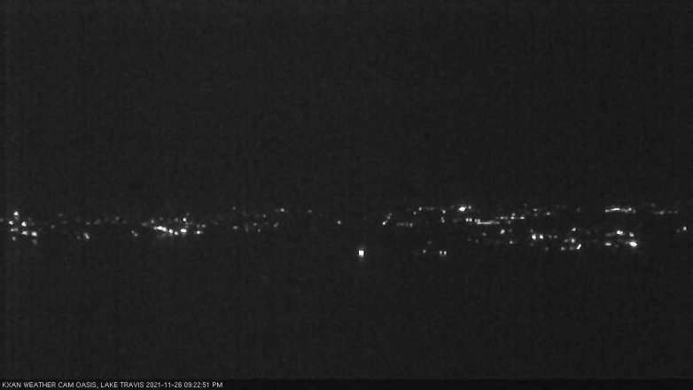 Lake Travis webcam, November 26, 2021 9:25 PM CT