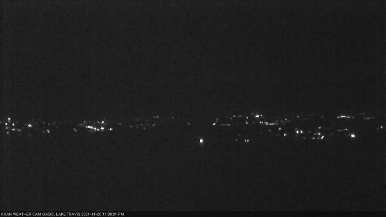 Lake Travis webcam, November 26, 2021 11:00 PM CT