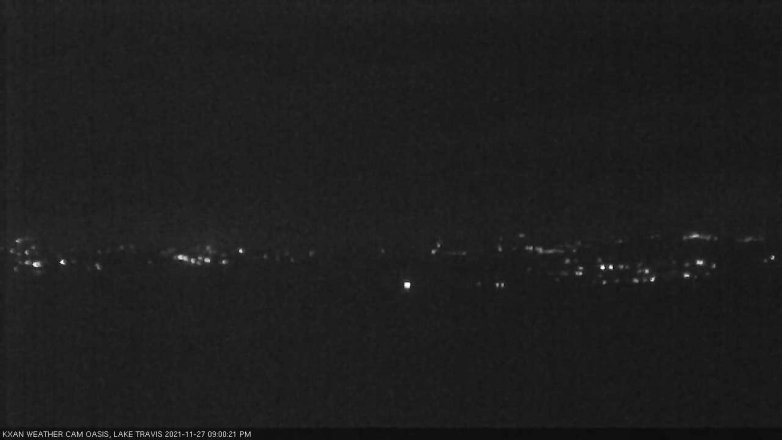 Lake Travis webcam, November 27, 2021 9:00 PM CT