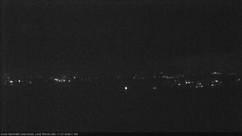 Lake Travis webcam, November 27, 2021 10:00 PM CT