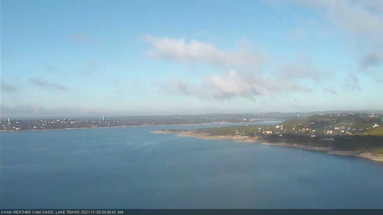Lake Travis webcam, November 28, 2021 9:00 AM CT