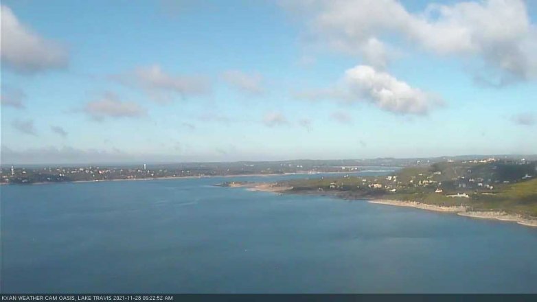Lake Travis webcam, November 28, 2021 9:25 AM CT