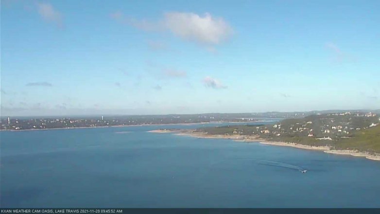 Lake Travis webcam, November 28, 2021 9:45 AM CT