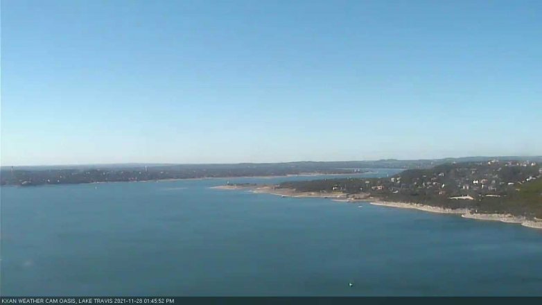 Lake Travis webcam, November 28, 2021 1:45 PM CT