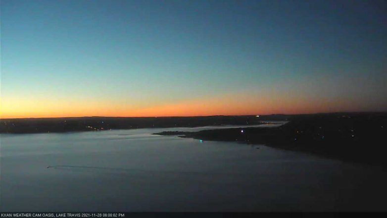 Lake Travis webcam, November 28, 2021 6:00 PM CT