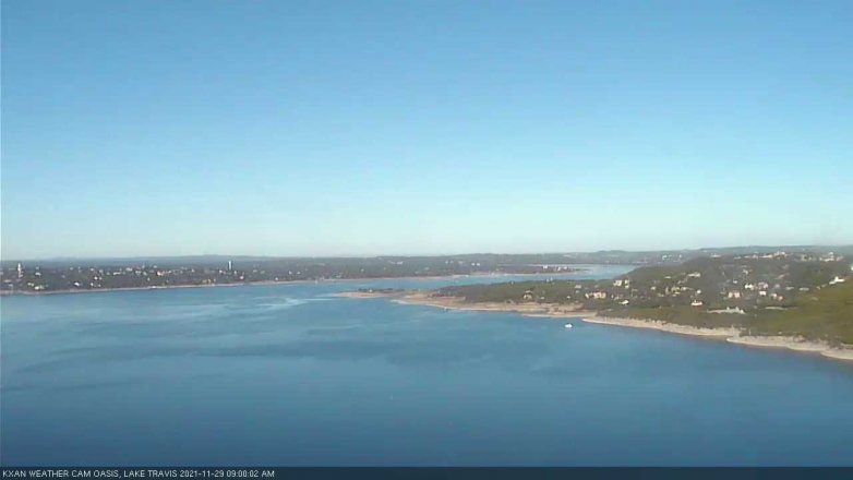 Lake Travis webcam, November 29, 2021 9:00 AM CT