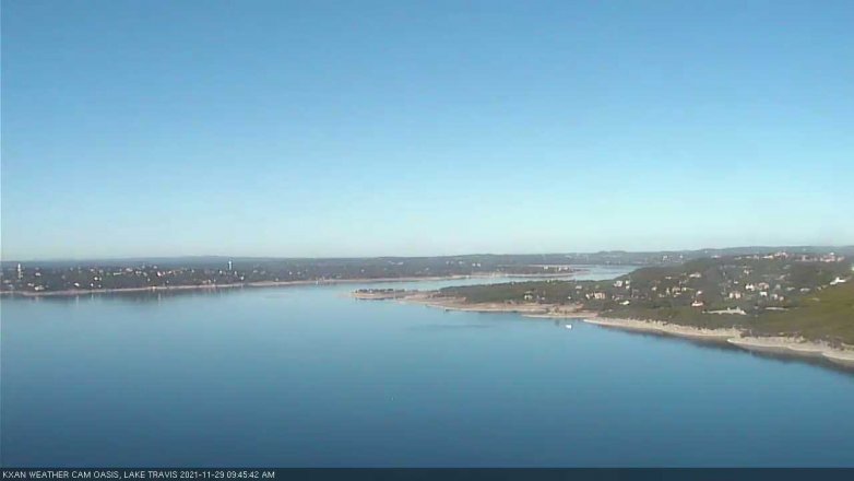 Lake Travis webcam, November 29, 2021 9:45 AM CT