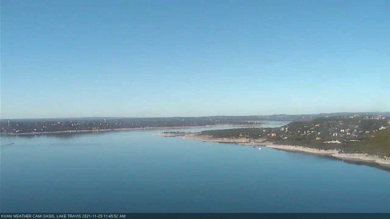 Lake Travis webcam, November 29, 2021 11:45 AM CT