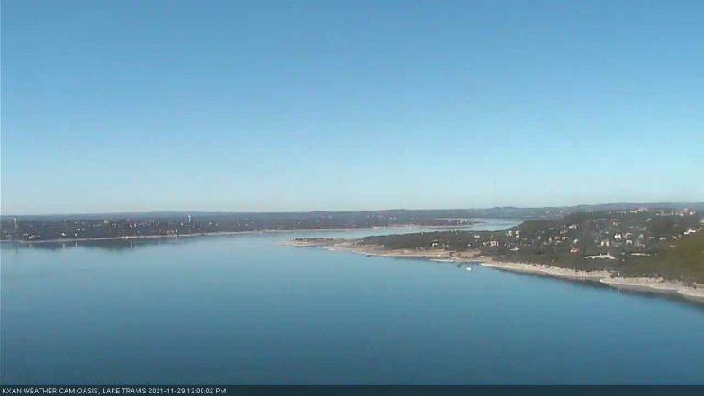 Lake Travis webcam, November 29, 2021 12:00 PM CT