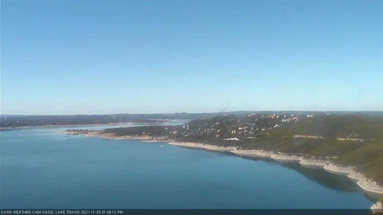 Lake Travis webcam, November 29, 2021 1:00 PM CT