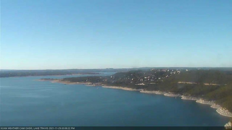 Lake Travis webcam, November 29, 2021 3:00 PM CT