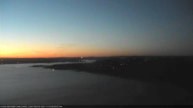 Lake Travis webcam, November 29, 2021 6:00 PM CT