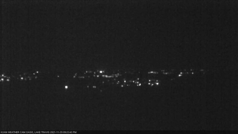 Lake Travis webcam, November 29, 2021 9:25 PM CT