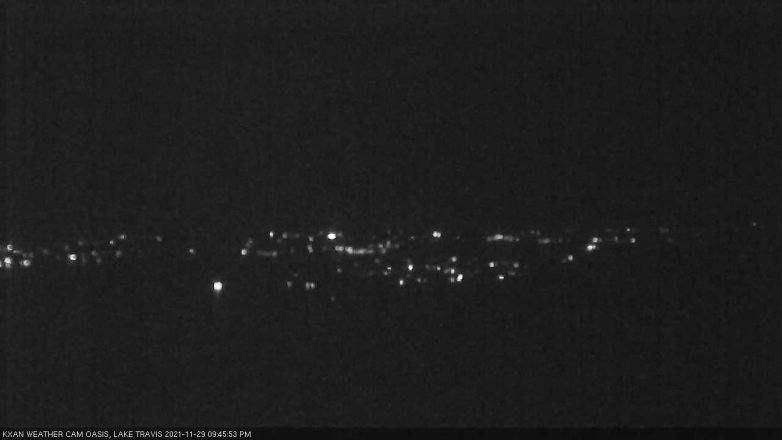 Lake Travis webcam, November 29, 2021 9:45 PM CT