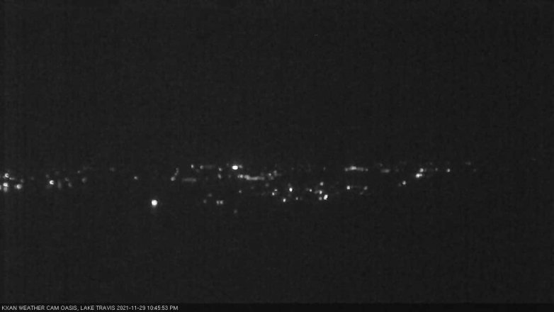 Lake Travis webcam, November 29, 2021 10:45 PM CT