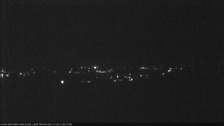 Lake Travis webcam, November 29, 2021 11:00 PM CT