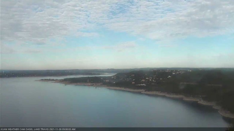 Lake Travis webcam, November 30, 2021 9:00 AM CT