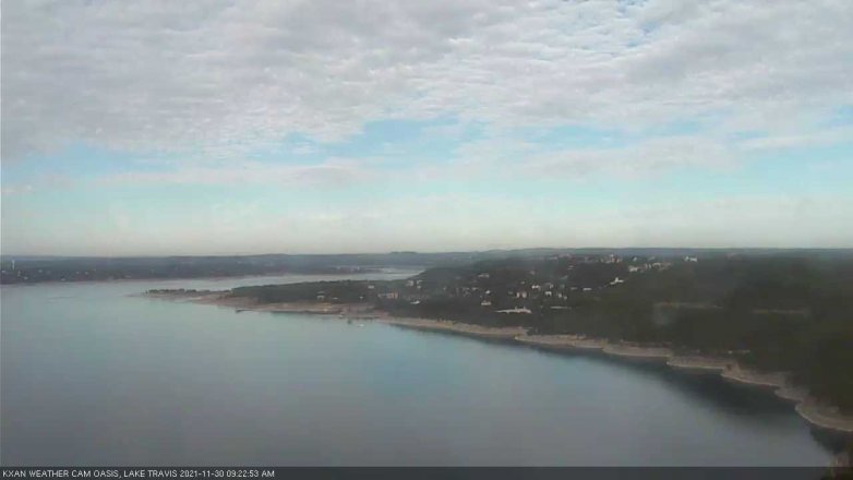 Lake Travis webcam, November 30, 2021 9:25 AM CT
