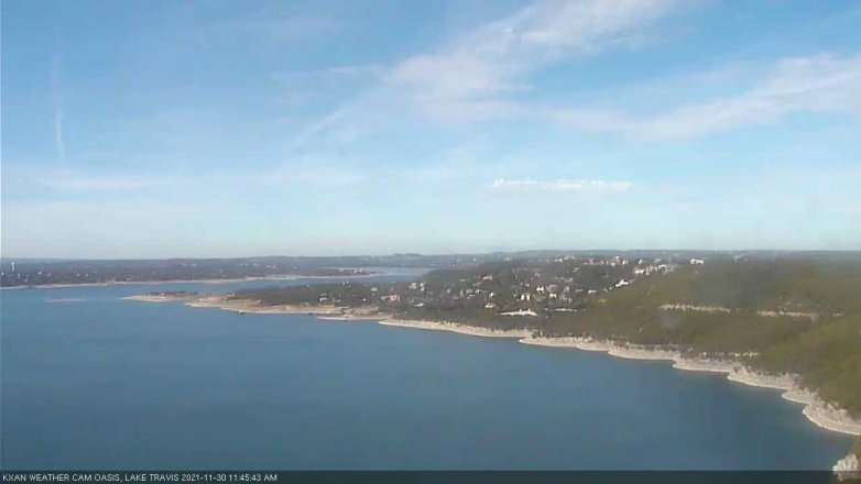 Lake Travis webcam, November 30, 2021 11:45 AM CT
