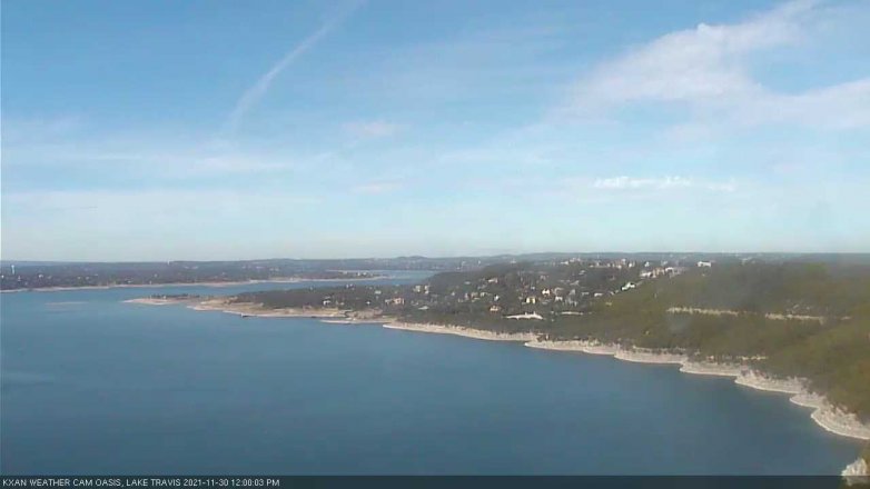 Lake Travis webcam, November 30, 2021 12:00 PM CT