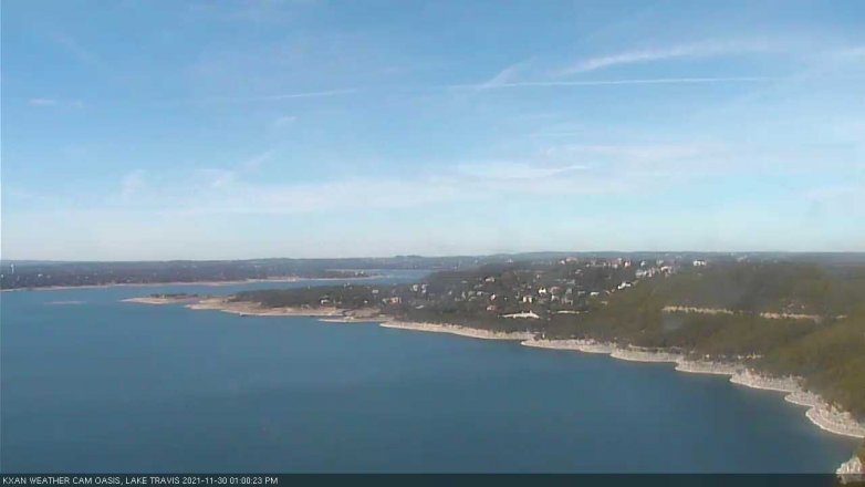 Lake Travis webcam, November 30, 2021 1:00 PM CT