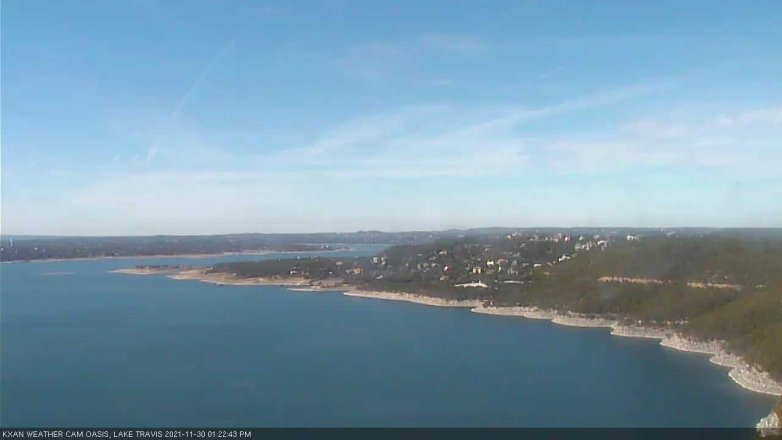 Lake Travis webcam, November 30, 2021 1:25 PM CT