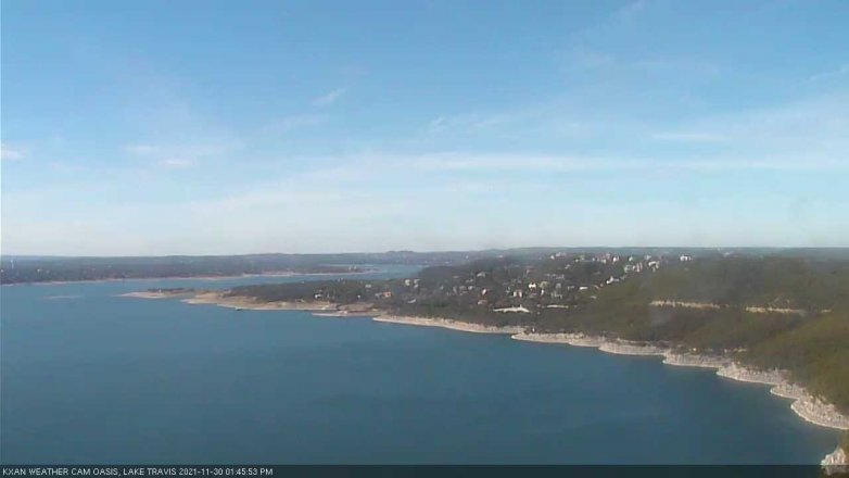 Lake Travis webcam, November 30, 2021 1:45 PM CT