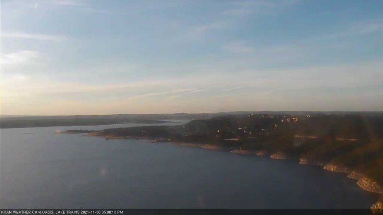 Lake Travis webcam, November 30, 2021 5:00 PM CT