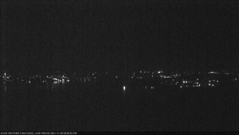 Lake Travis webcam, November 30, 2021 9:45 PM CT